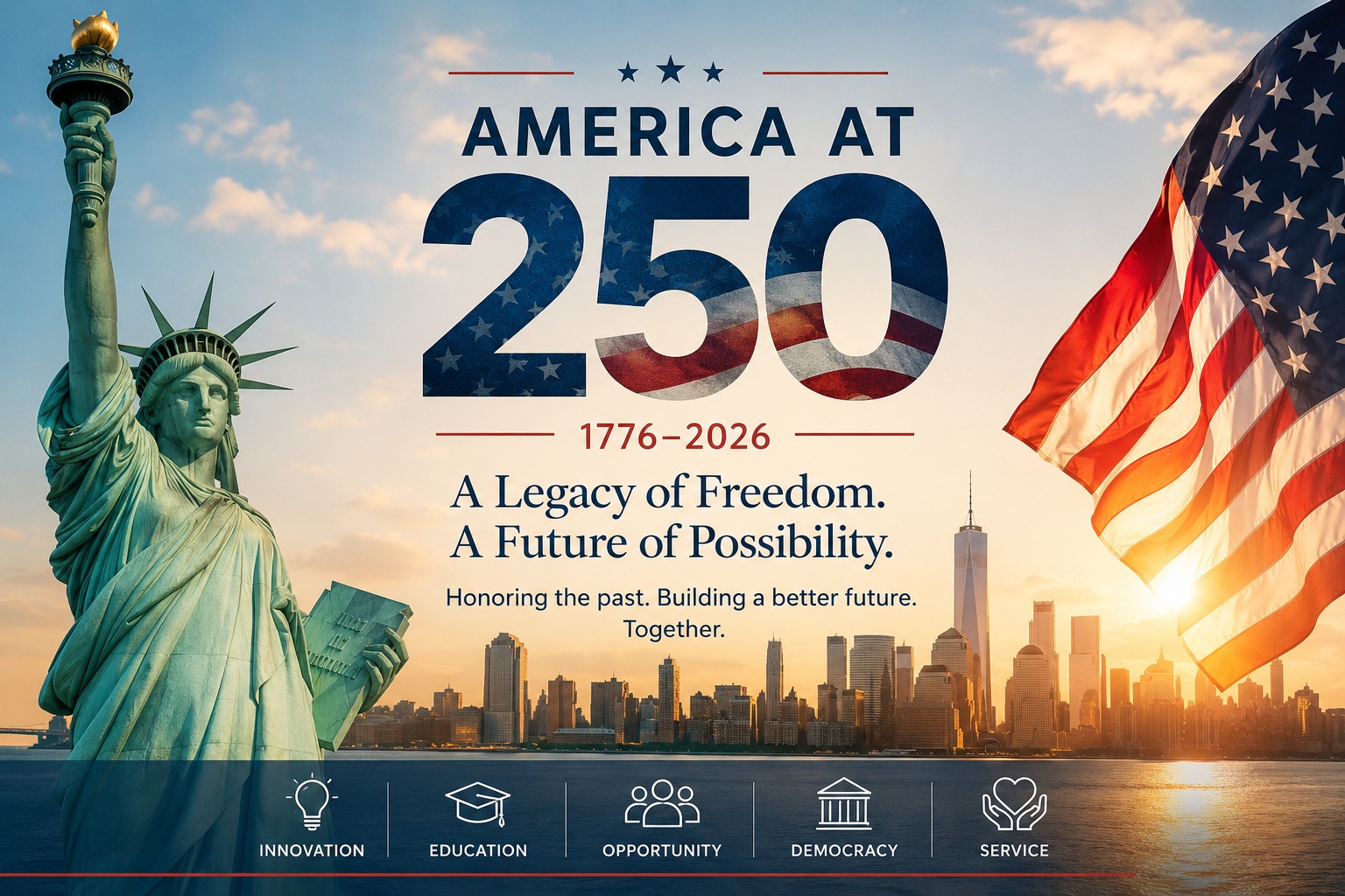 America at 250 — A Legacy of Freedom. A Future of Possibility.